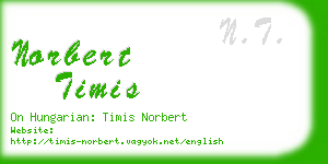 norbert timis business card